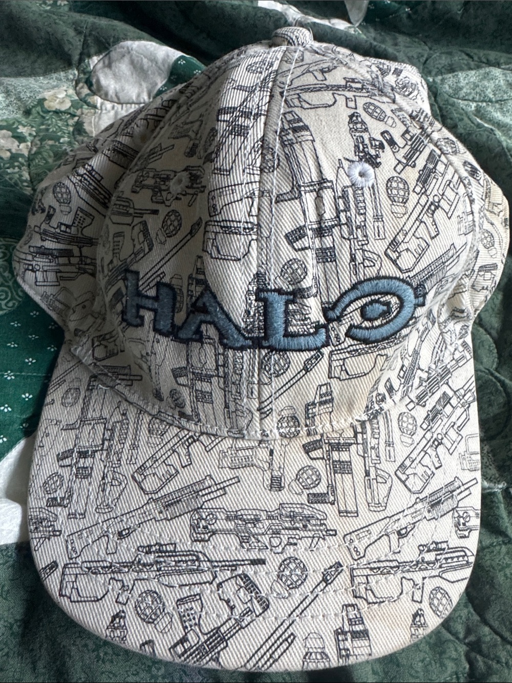 Halo Beige Cap with Navy Embroidered Logo